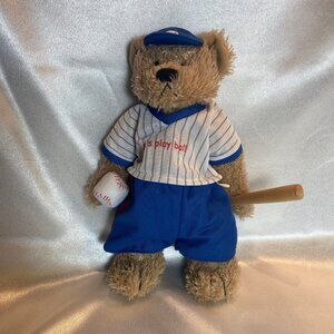Terry’s Village Baseball Bear 14″ Plush – Let’s Play Ball – Bat & Ball